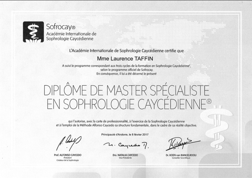 photo diplome Laurence TAFFIN-BERGER