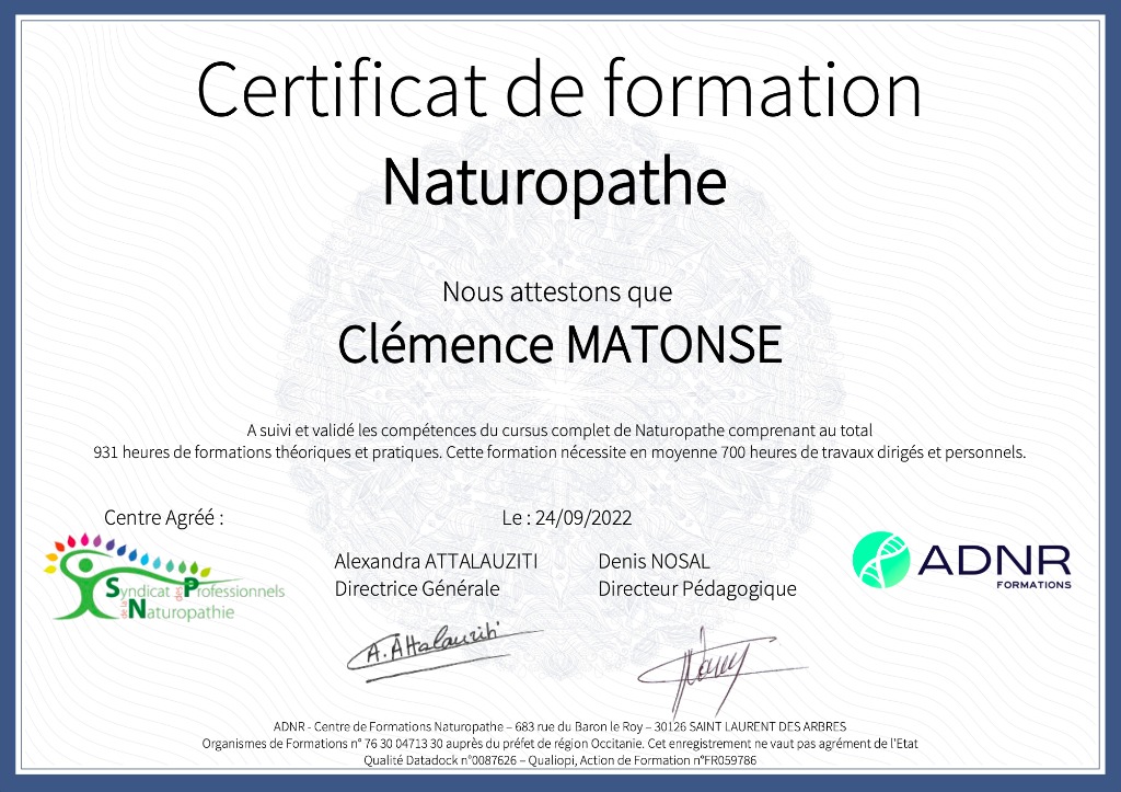 photo diplome Clémence Matonse