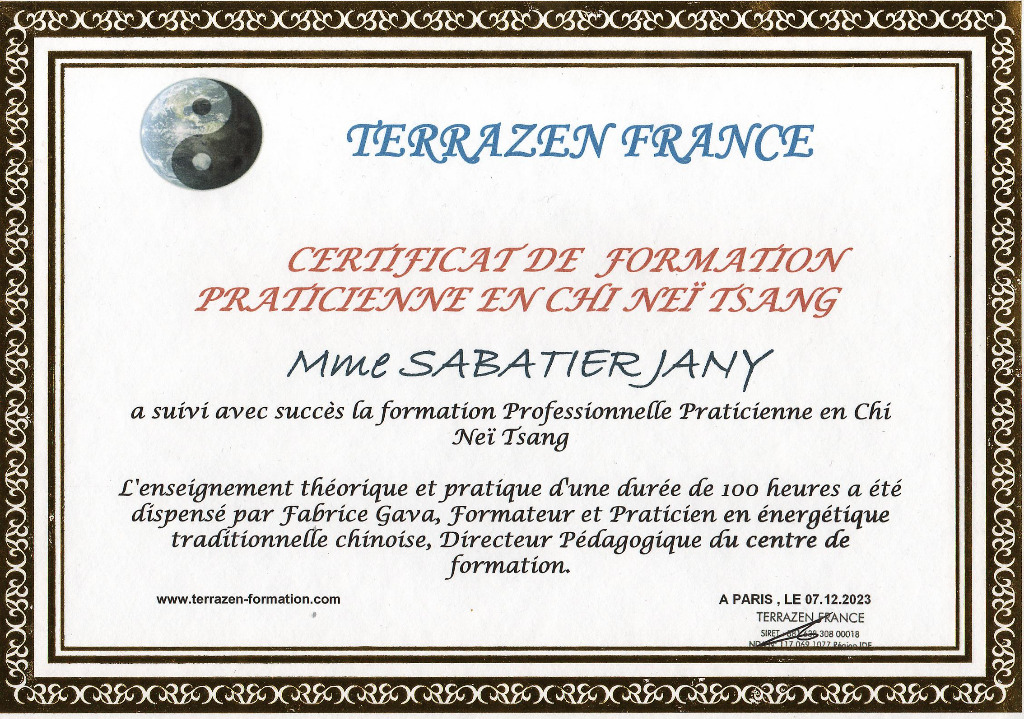 photo diplome Jany Sabatier