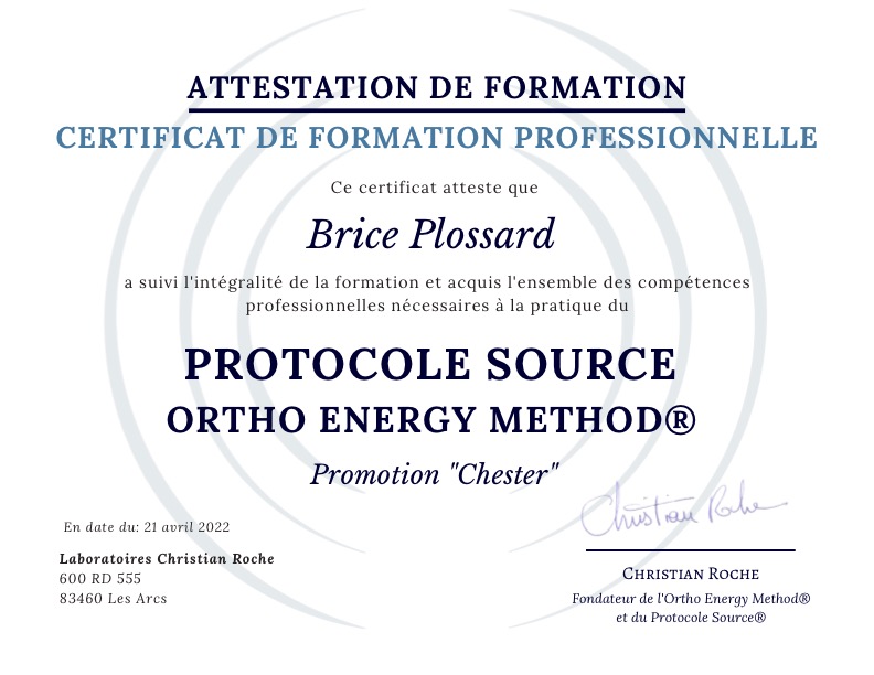 photo diplome Brice plossard