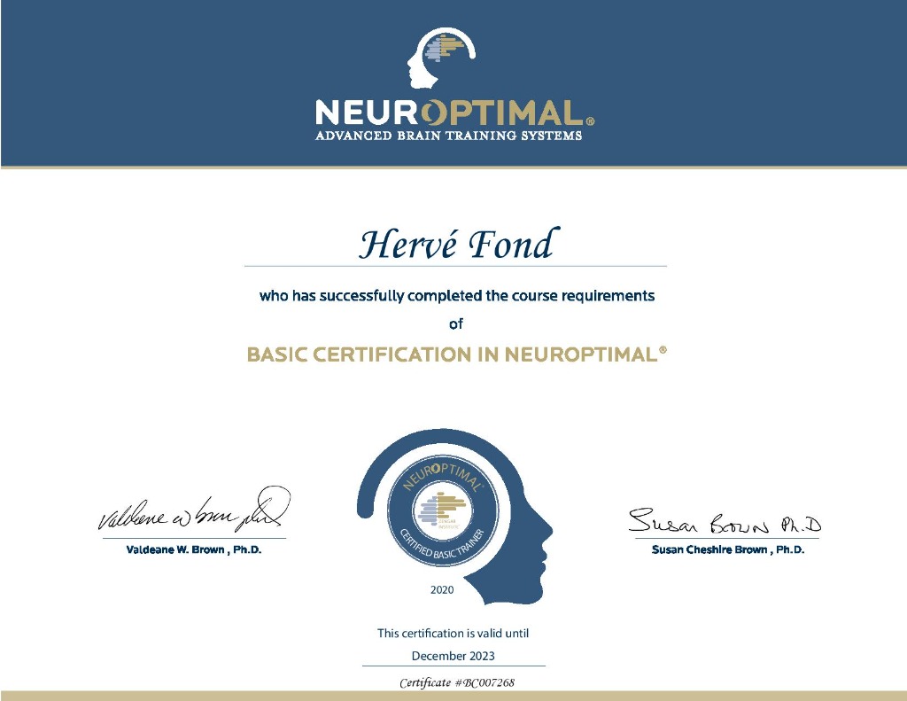photo diplome RV Neurotraining