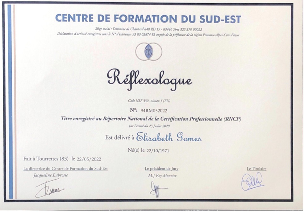 photo diplome Elisabeth Gomes