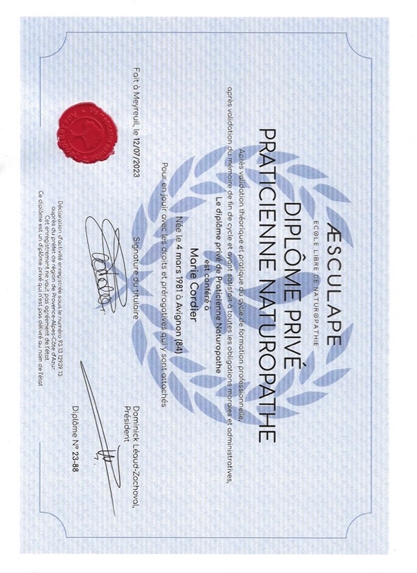 photo diplome Marie Cordier