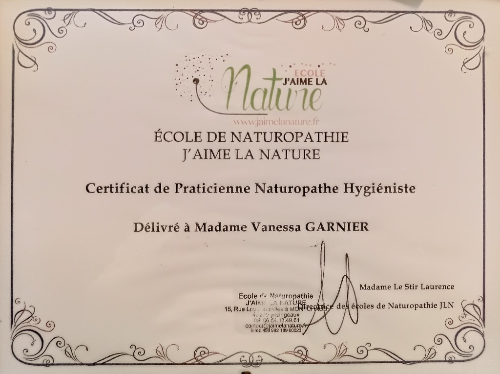 photo diplome Vanessa GARNIER