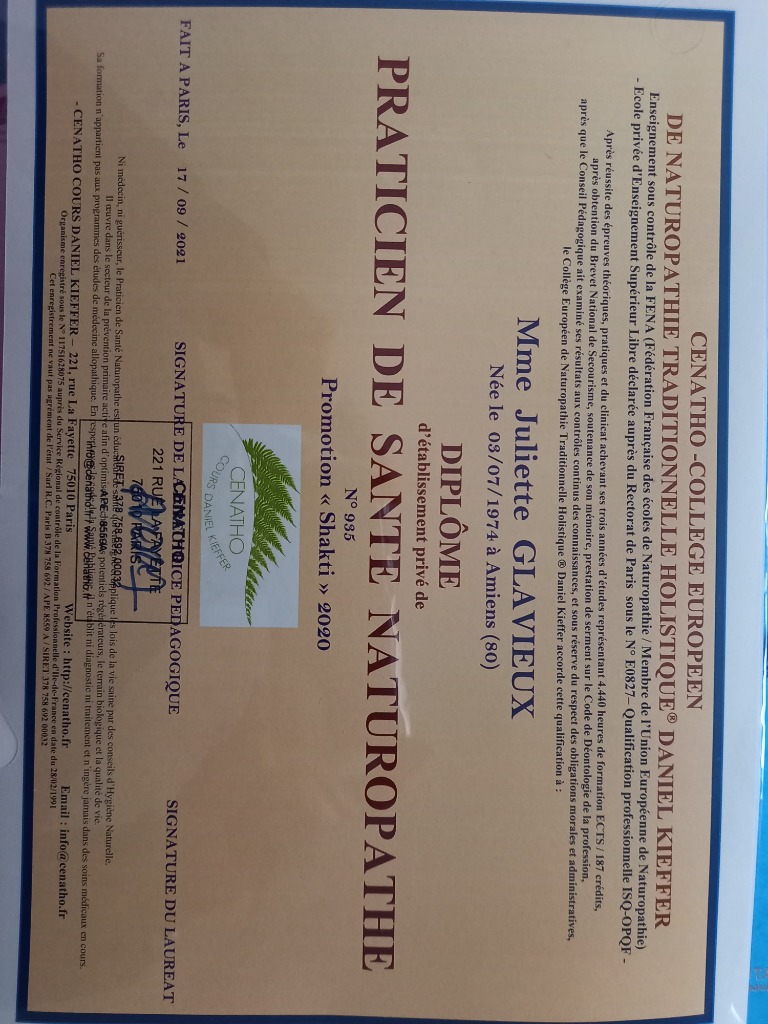 photo diplome Juliette Glavieux