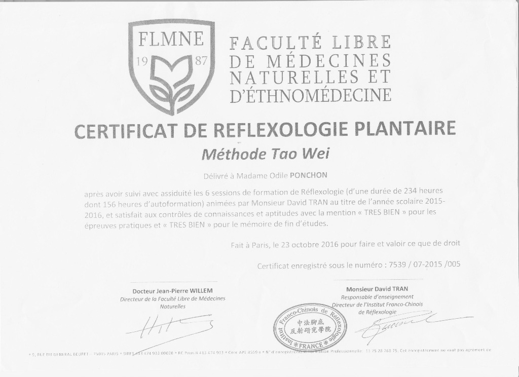 photo diplome Ponchon Odile