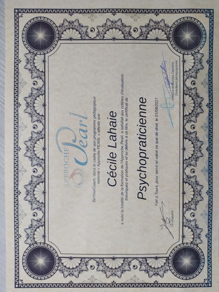 photo diplome Cécile Lahaie