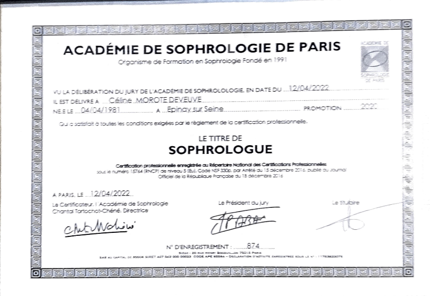 photo diplome Céline MOROTE