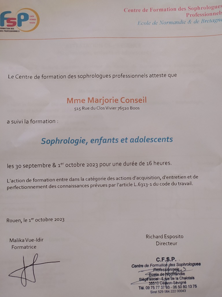 photo diplome Combelle Marjorie