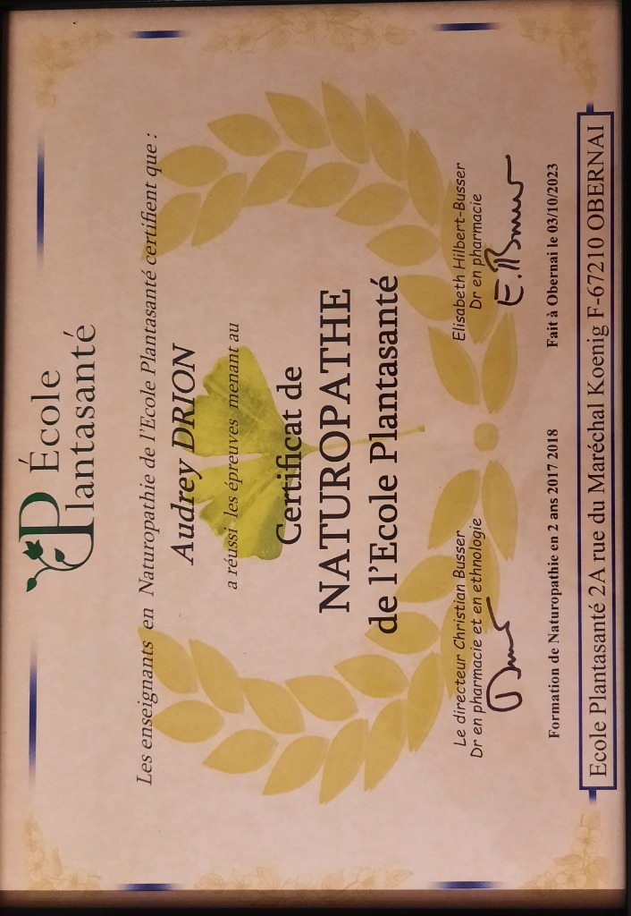 photo diplome AUDREY DRION