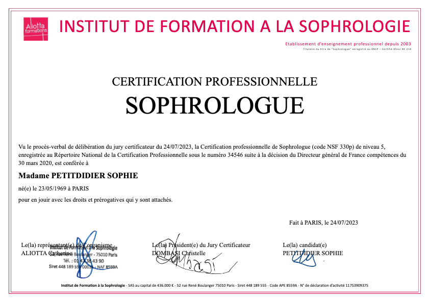 photo diplome Sophie Petitdidier