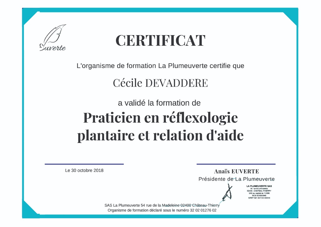 photo diplome Cécile Devadddère 