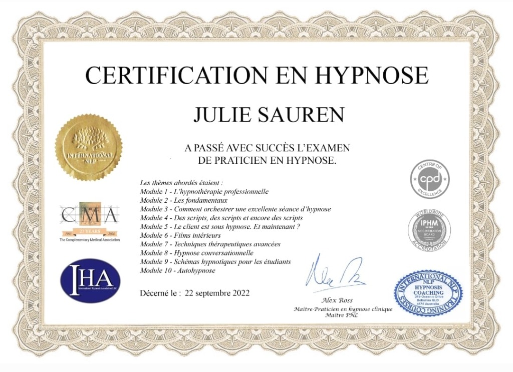 photo diplome Julie Sauren 