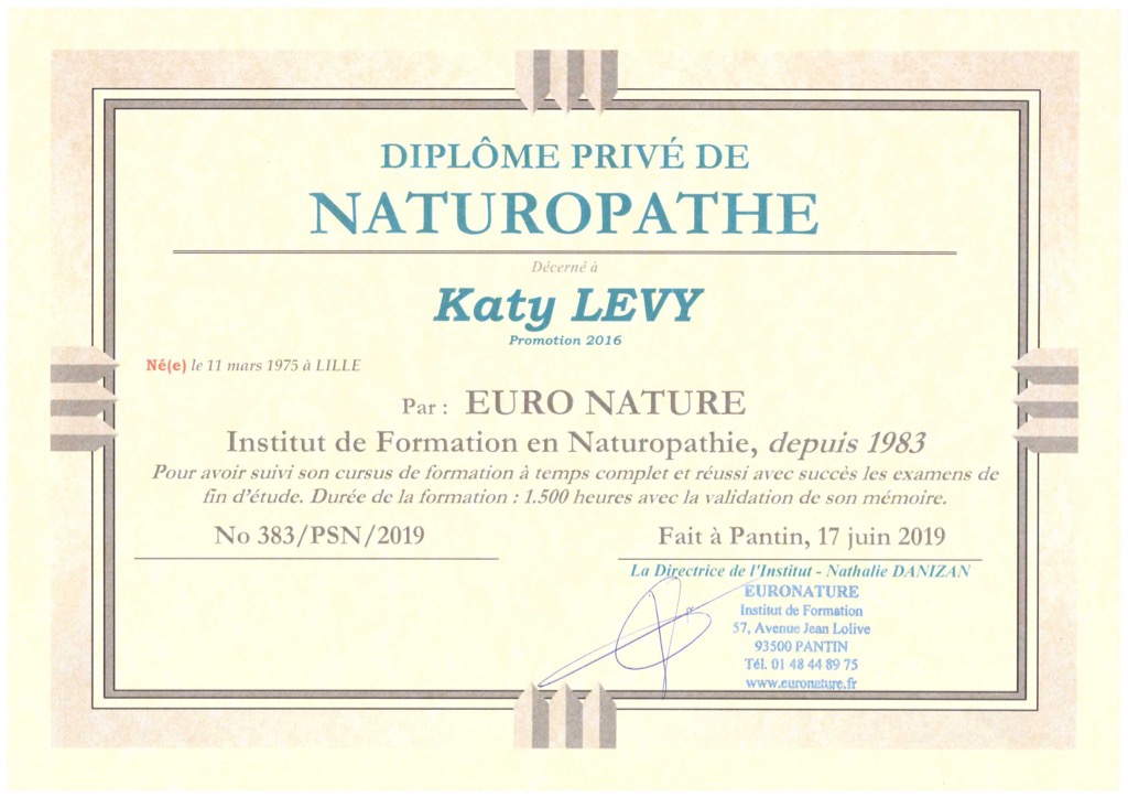 photo diplome Katy Lévy