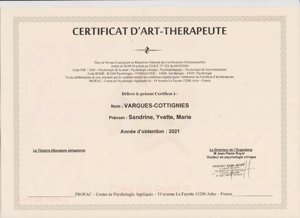 photo diplome Vargues Sandrine