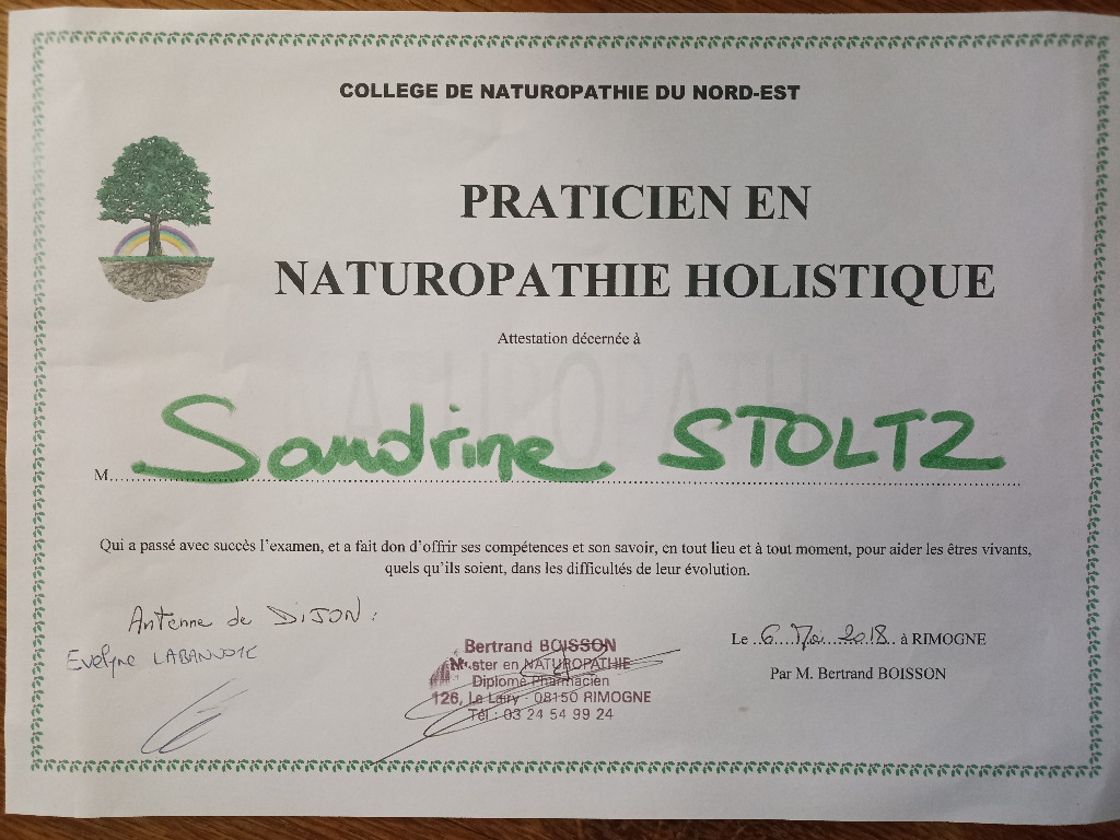 photo diplome Sandrine Stoltz