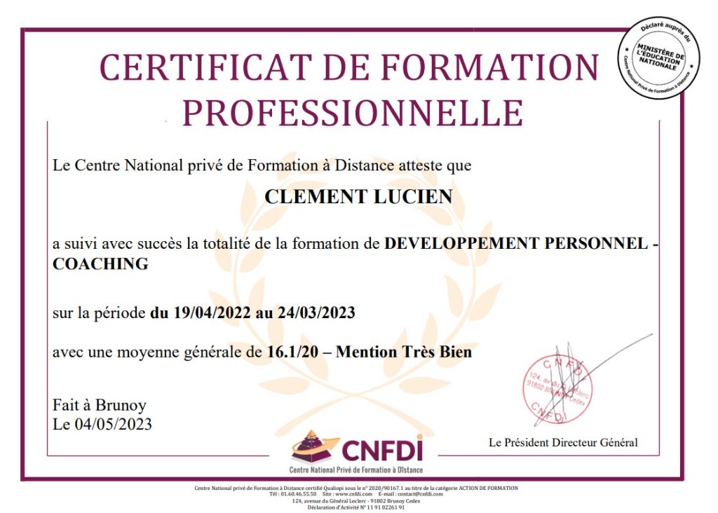 photo diplome Lucien Clément