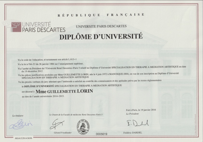 photo diplome Guillemette Lorin