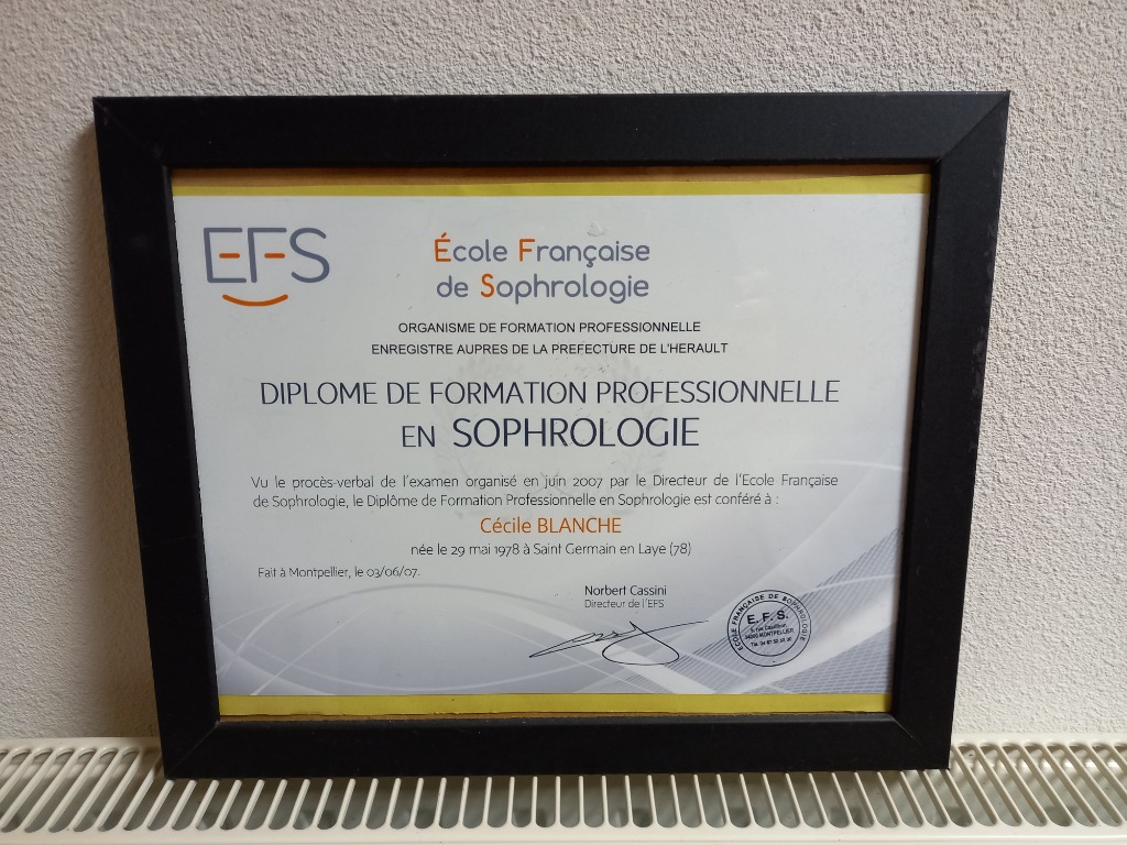 photo diplome Cécile Blanche 