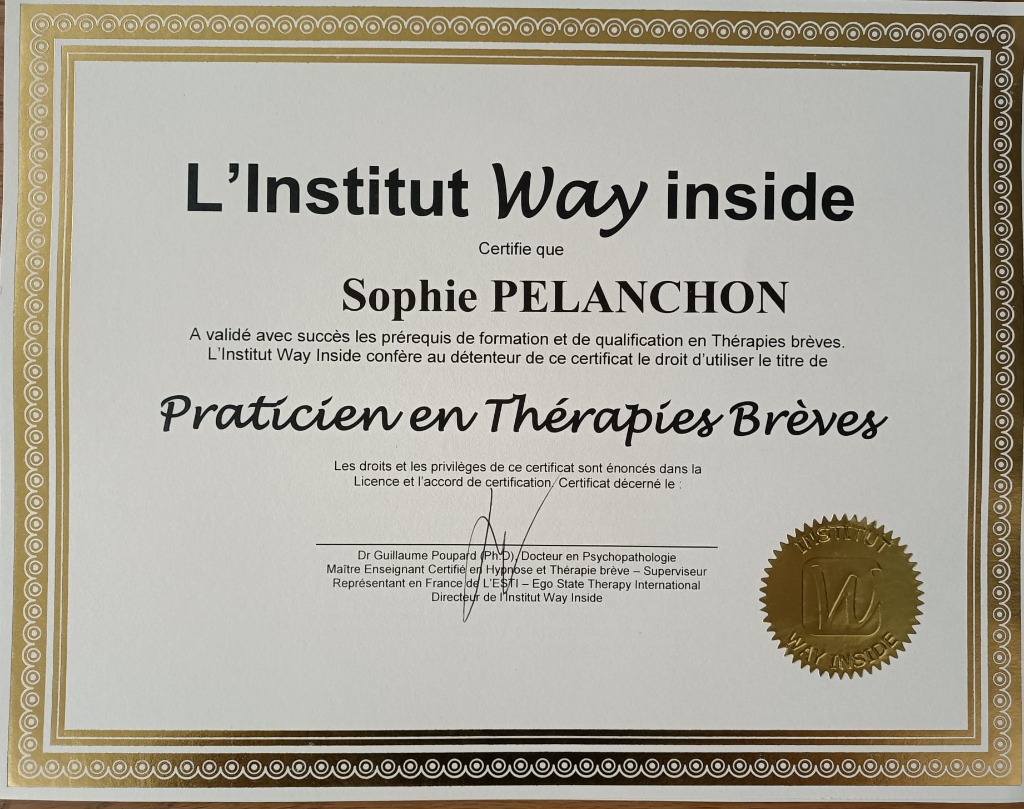 photo diplome Sophie PELANCHON