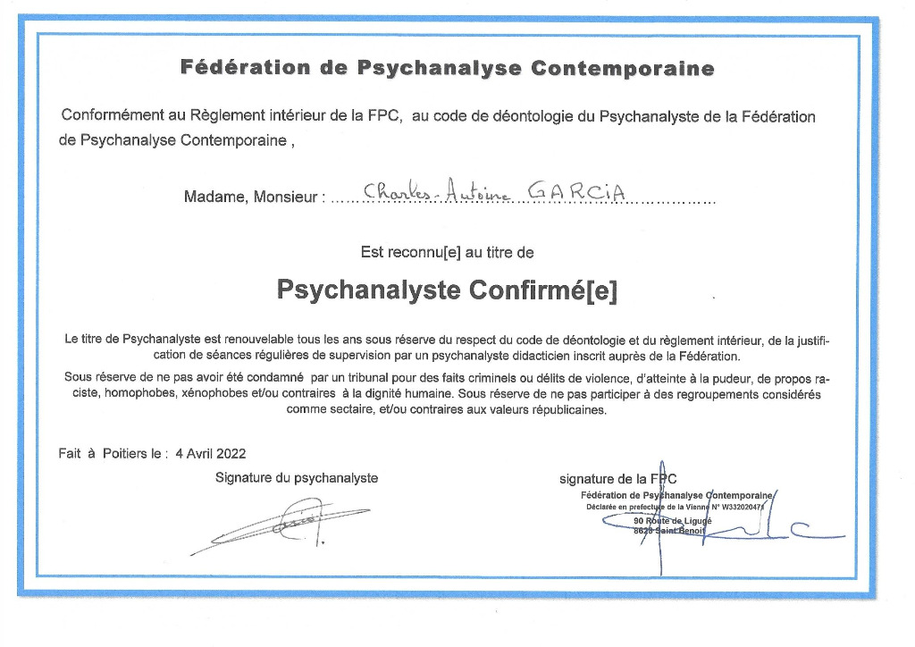 photo diplome Charles-Antoine Garcia