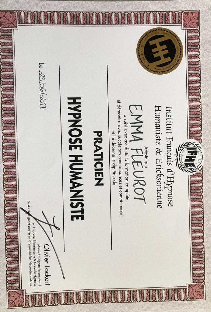 photo diplome Emma Fleurot