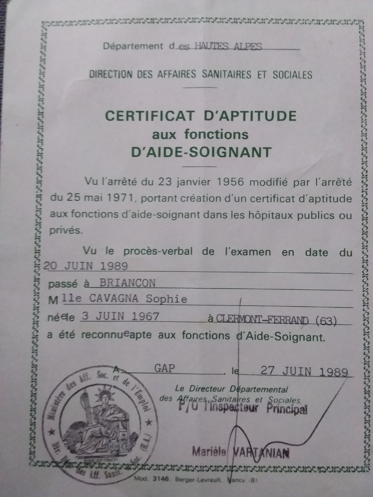 photo diplome Sophie cavagna