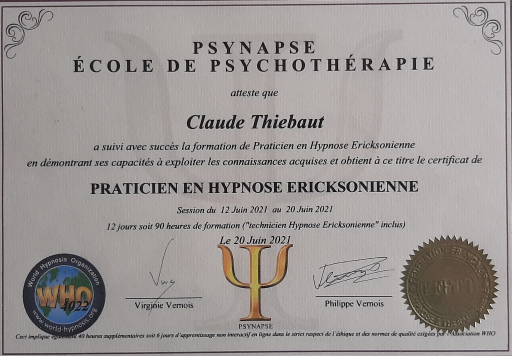 photo diplome Claude THIÉBAUT