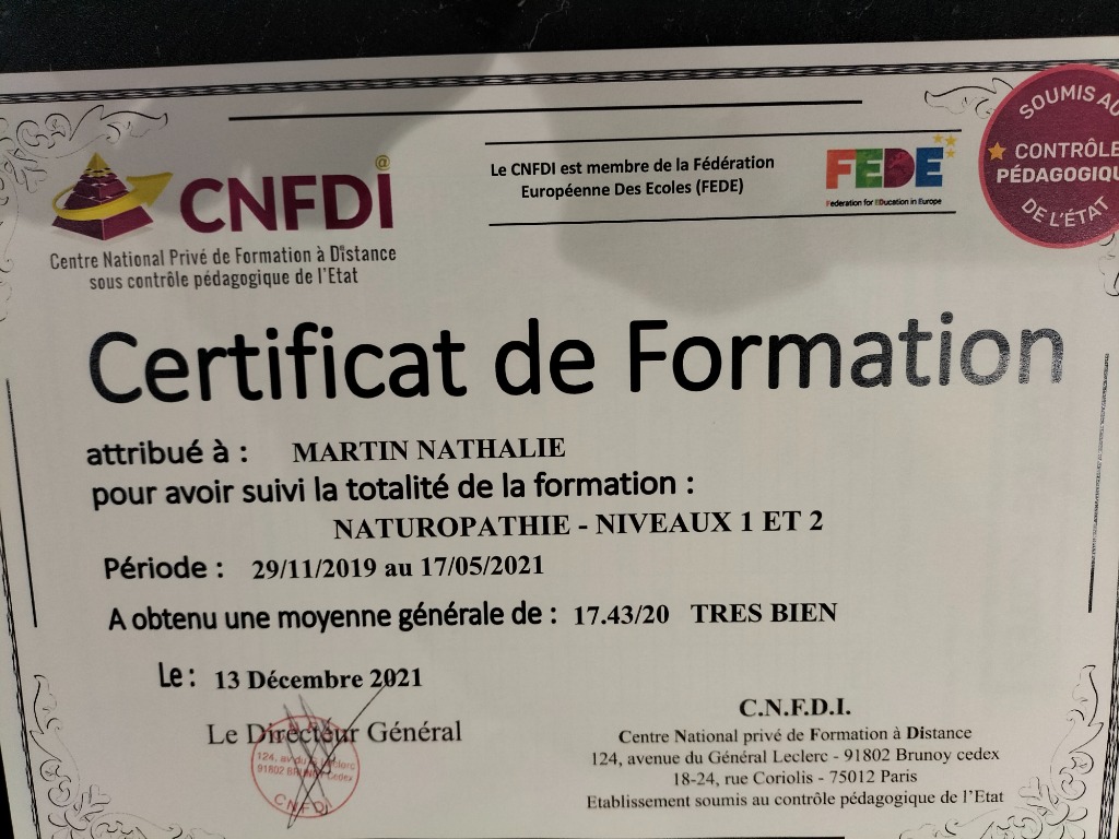 photo diplome Nathalie Martin-Polese