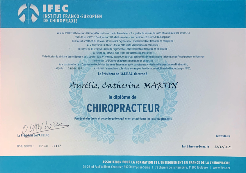 photo diplome Aurélie Martin