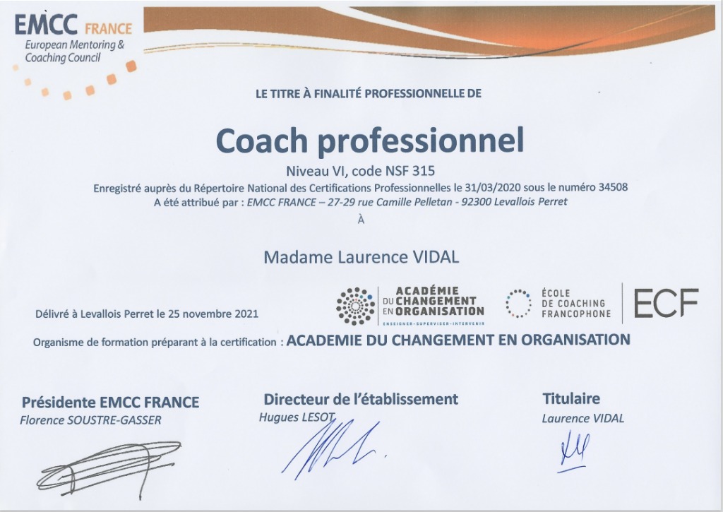 photo diplome Laurence Vidal