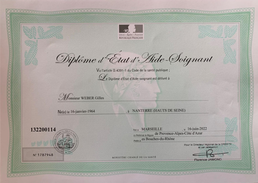 photo diplome Gilles WEBER