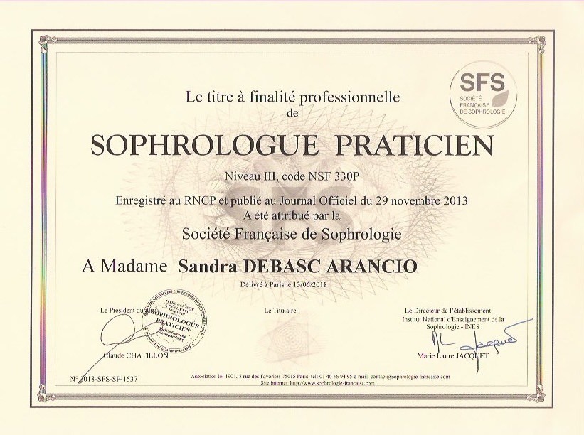 photo diplome Sandra ARANCIO