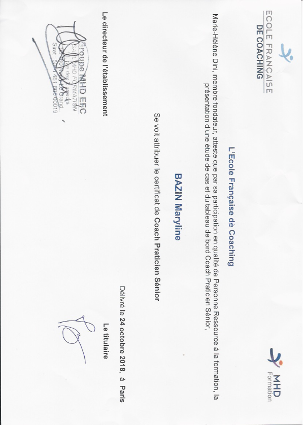 photo diplome Maryline BAZIN