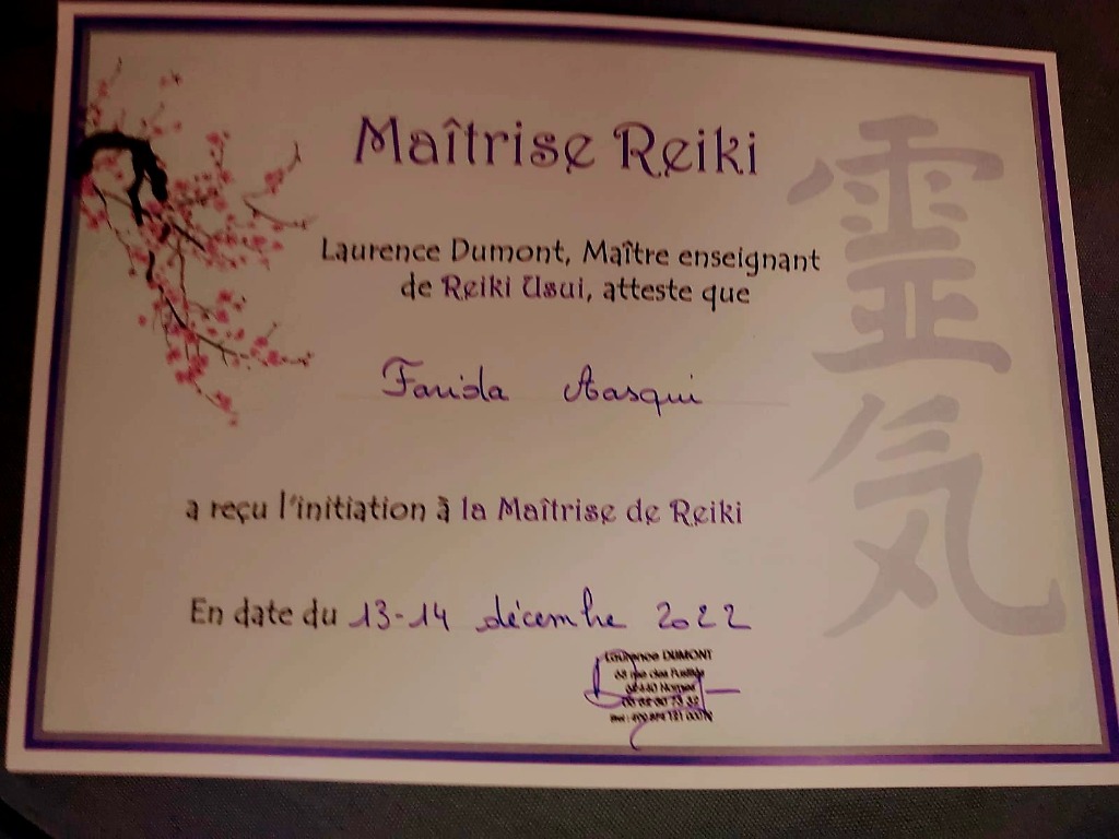 photo diplome Farida Aasqui_Âmassya