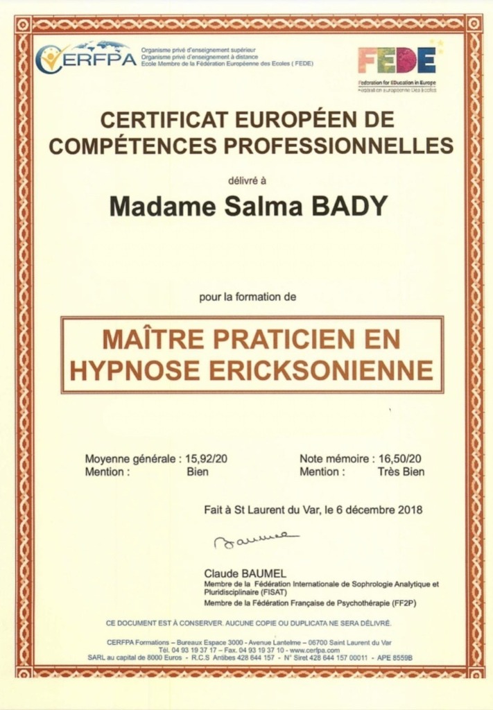photo diplome Salma BADY
