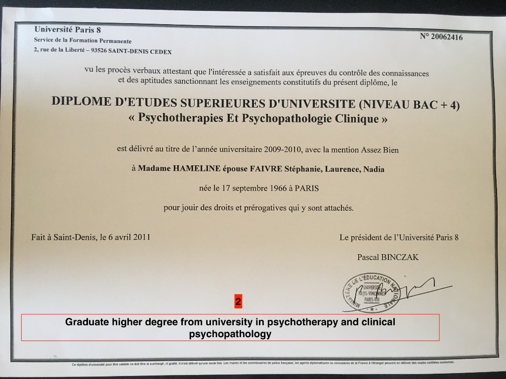 photo diplome Stephanie Faivre