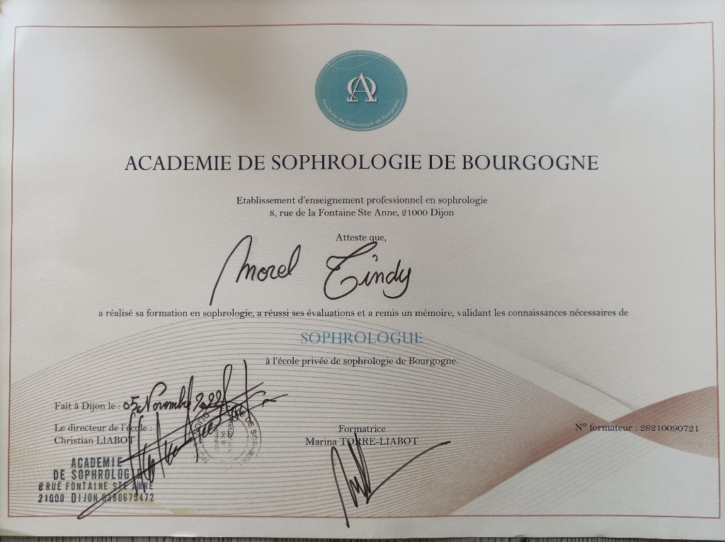 photo diplome Cindy Morel
