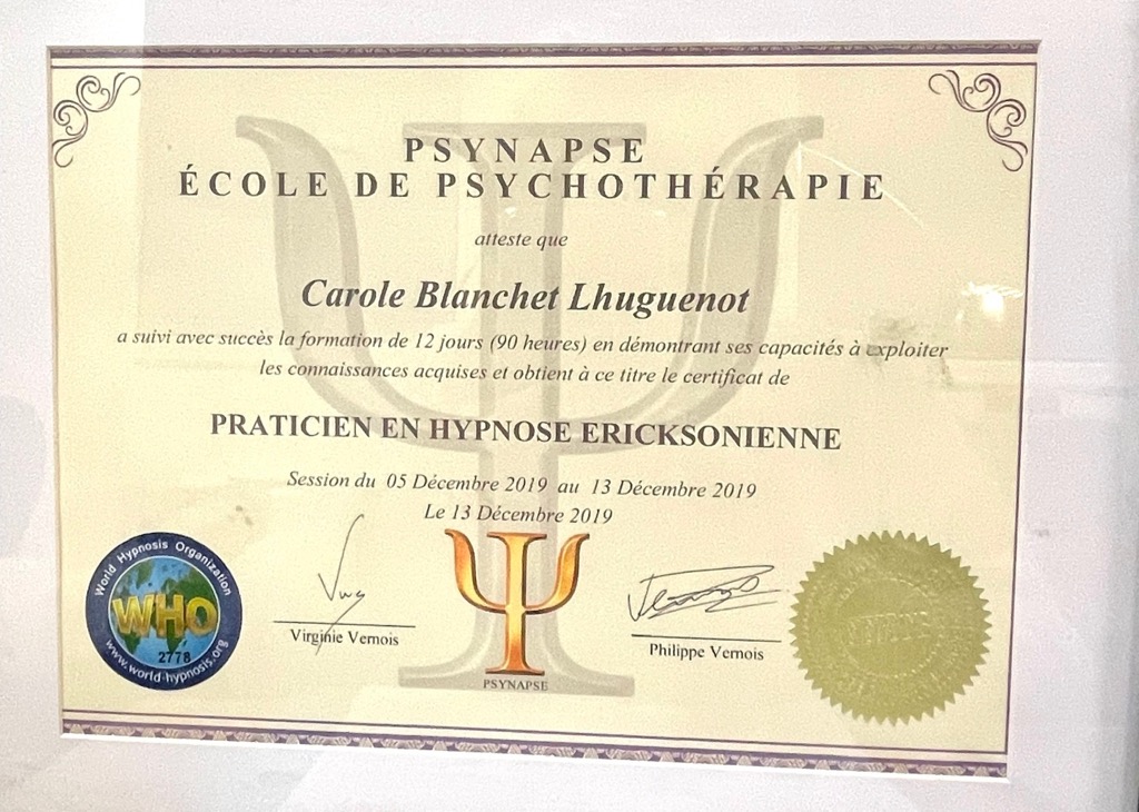 photo diplome Carole Blanchet 