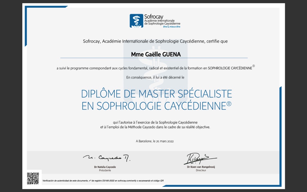 photo diplome Gaëlle Guéna. 