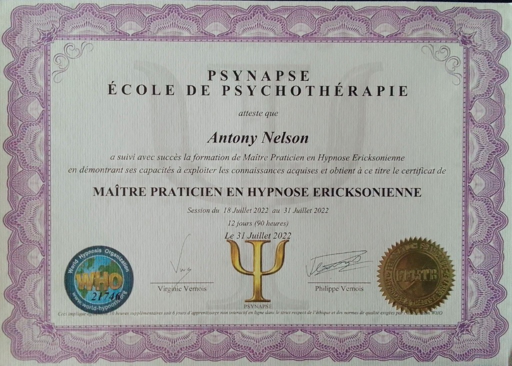 photo diplome Antony nelson