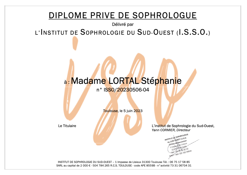 photo diplome Stephanie Lortal