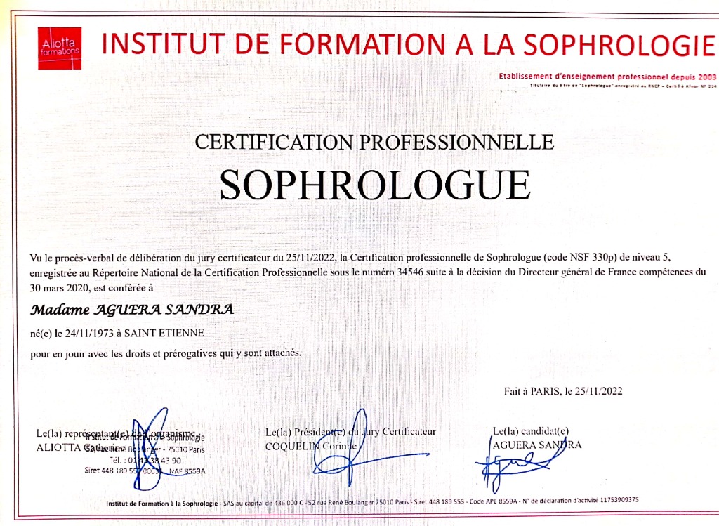photo diplome SANDRA AGUERA