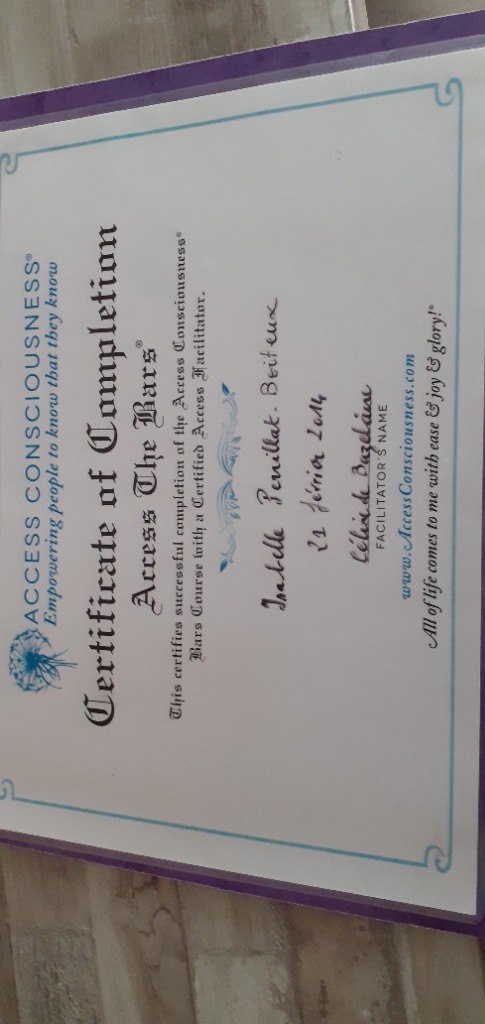 photo diplome Energétique et Bien-être Isabelle Perrillat