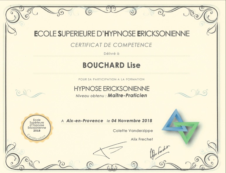 photo diplome Lise BOUCHARD