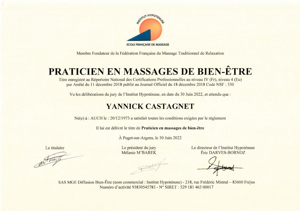 photo diplome Yannick Castagnet