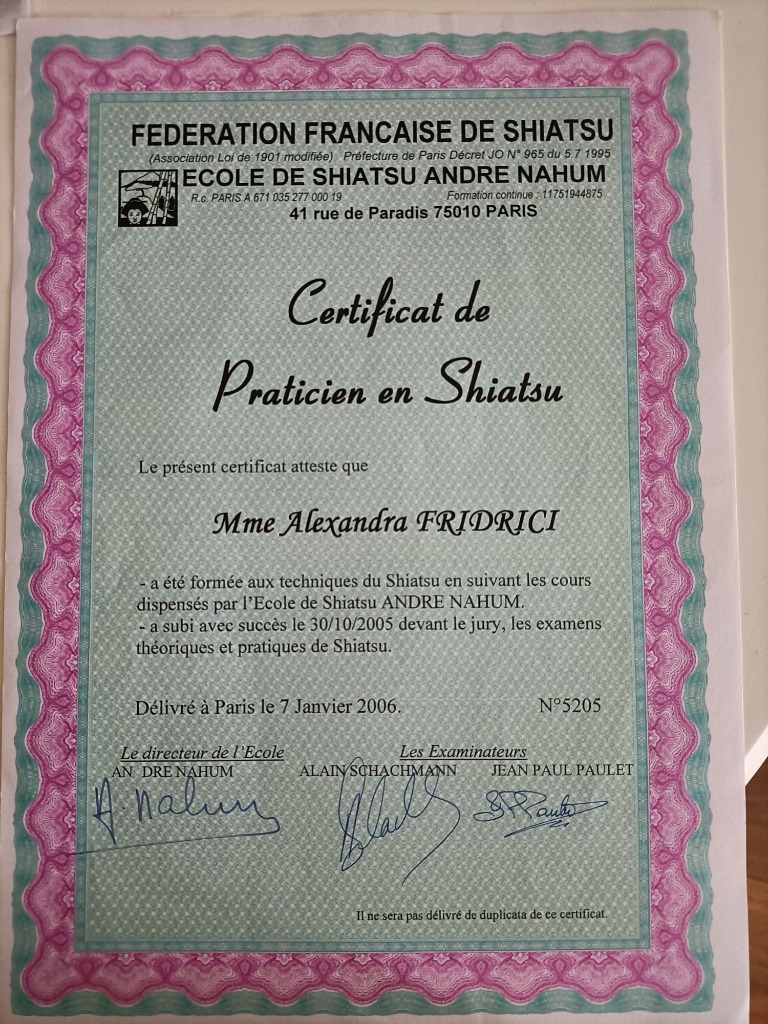 photo diplome Les harmonies du corps 