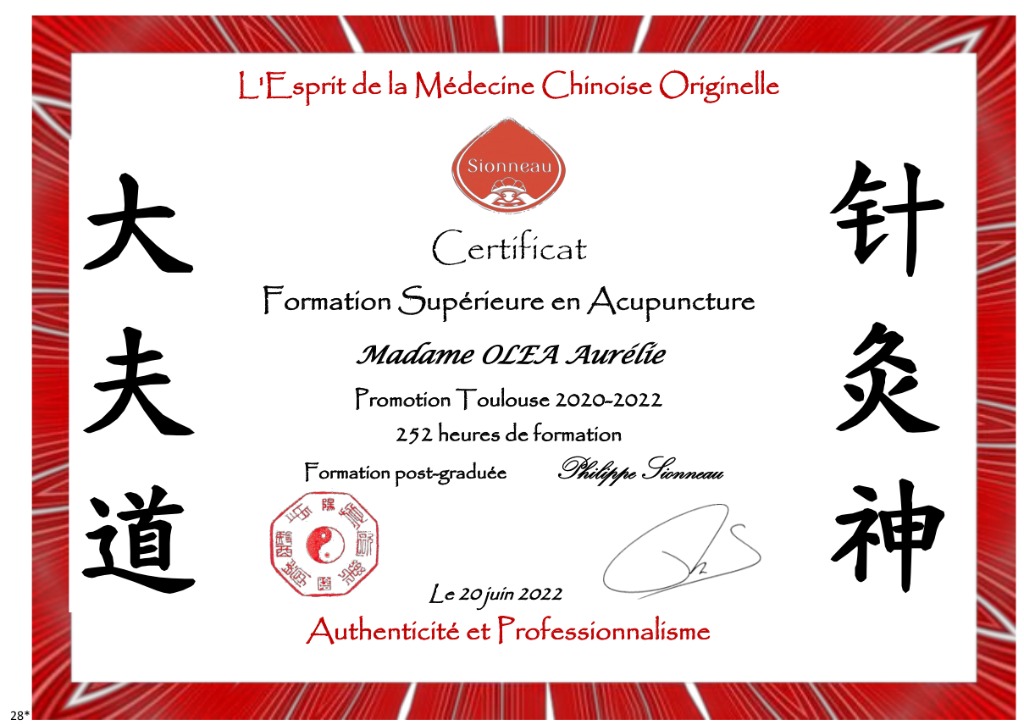 photo diplome Aurélie OLEA