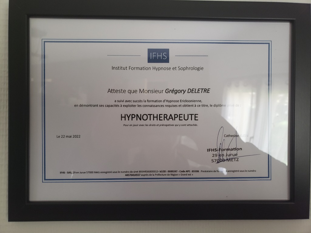 photo diplome ALGÉES THÉRAPIE