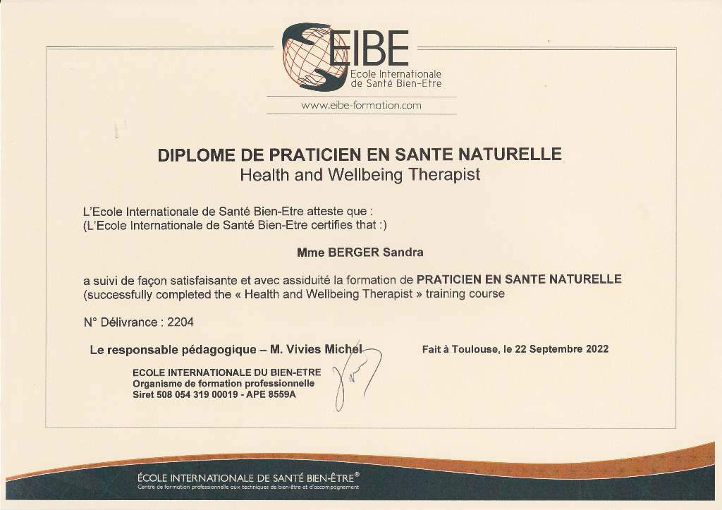 photo diplome Sandra Berger